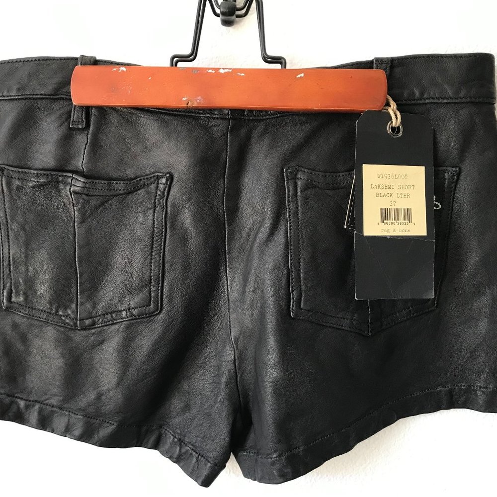 Rag & Bone lamb leather shorts Lakshimi - Picture 4 of 5